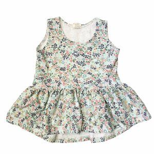 Lulu + Roo Wild Floral Peplum Top Size 3